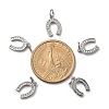 CZ Brass Micro Pave Cubic Zirconia Horse Shoe Charms ZIRC-L018-13P-4