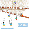 100 Charms of 5pcs Alloy Flower with Resin Beaded Cluster Dangle Wine Glass Charms AJEW-AR0001-47-2