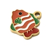 304 Stainless Steel Enamel Charms STAS-I336-05G-04-2