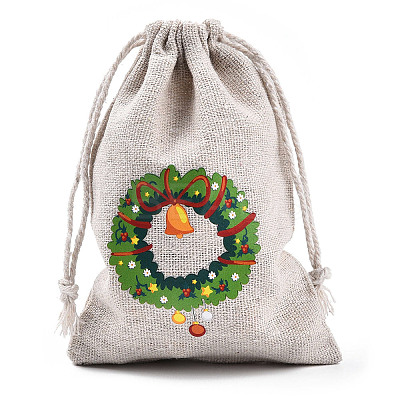 Christmas Cotton Cloth Storage Pouches ABAG-M004-02C-1