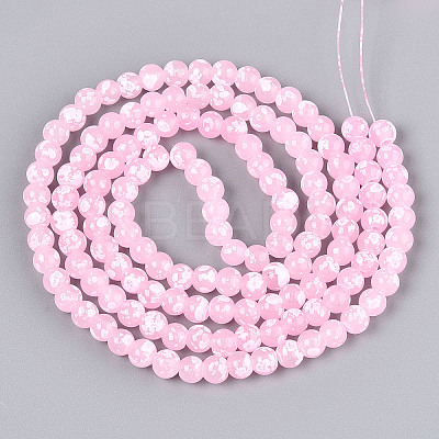 Baking Paint Glass Beads Strands DGLA-N015-6mm-02-1