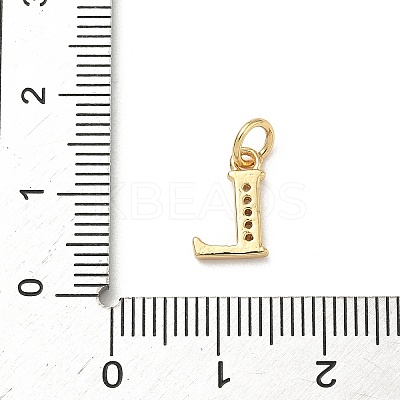 Brass Micro Pave Cubic Zirconia Charms KK-I382-03G-L-1