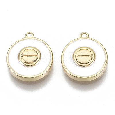 Brass Enamel Charms KK-N232-50A-NF-1