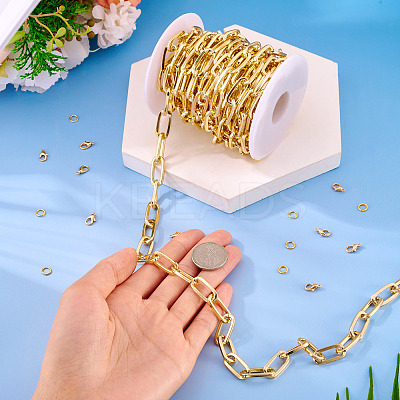 DIY Aluminium Paperclip Chains Bracelets/Necklaces Making Kit DIY-TA0012-91G-1