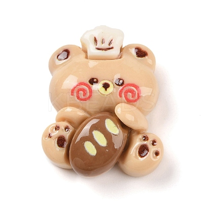 Bear Bread Opaque Resin Decoden Cabochons LS-CRES-Q220-05C-1