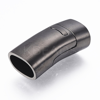 304 Stainless Steel Magnetic Clasps with Glue-in Ends STAS-F130-74B-1