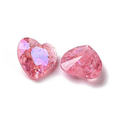 Crackle Moonlight Style Glass Rhinestone Cabochons RGLA-J015-B-209IO-1