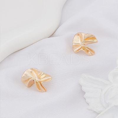 1 Pair Zinc Alloy Stud Earrings EJEW-LP0009-09G-1