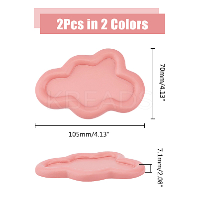 2Pcs 2 Colors Resin Jewelry Plate AJEW-DC0001-51-1