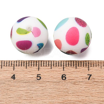 Food Grade Eco-Friendly Printed Silicone Beads SIL-A013-01A-05-1
