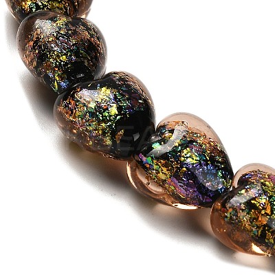 Handmade Dichroic Foil Glass Beads Strands DICH-U001-03B-1