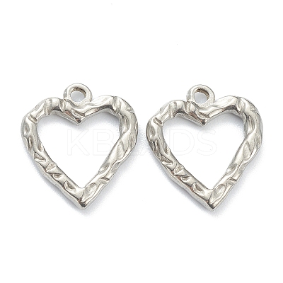 Non-Tarnish 304 Stainless Steel Hammered Pendants LS-STAS-P279-09P-1