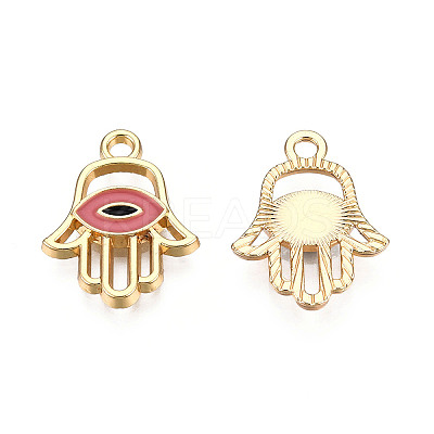 Light Gold Plated Alloy Pendants LS-ENAM-T009-17C-1