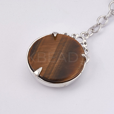 Natural Tiger Eye Keychain KEYC-P041-C09-1