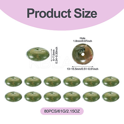 80Pcs 61G Acrylic Imitation Gemstone Beads MACR-TADJ0001-10C-1