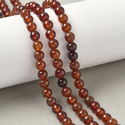 Natural Orange Garnet Beads Strands G-G271-B01-6mm-1