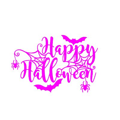 Word Happy Halloween Frame Carbon Steel Cutting Dies Stencils DIY-H106-19-1