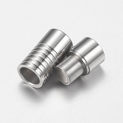 Tarnish Resistant 304 Stainless Steel Magnetic Clasps with Glue-in Ends LS-STAS-F149-04P-B-1