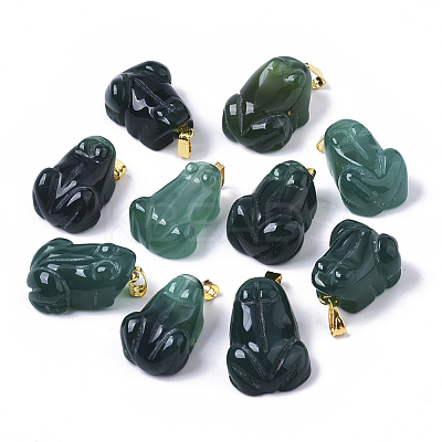 Natural Agate Pendants G-R459-007-1