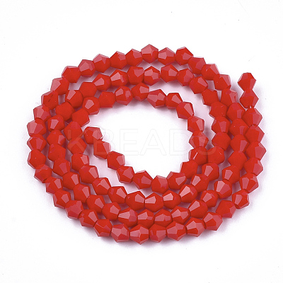 Opaque Solid Color Glass Beads Strands GLAA-Q080-4mm-B02-1