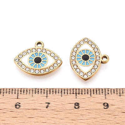 304 Stainless Steel Rhinestone Pendants STAS-N110-53A-G-1