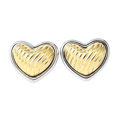 304 Stainless Steel Stud Earrings EJEW-D308-04B-PG-1