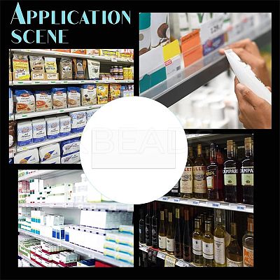 PVC Tag Shelf Label Holders LS-FIND-WH0038-08-1