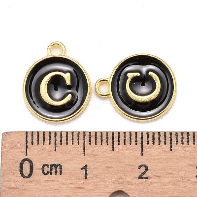 Golden Plated Alloy Charms LS-ENAM-S118-02C-1