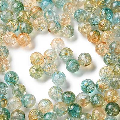 Transparent Crackle Acrylic Beads DACR-D300-01A-8mm-1