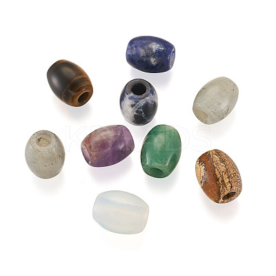 20Pcs 10 Style Natural & Synthetic Mixed Gemstone European Beads G-CD0001-06-1