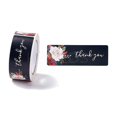 Rectangle with Word Thank You Paper Stickers LS-DIY-B041-28A-1