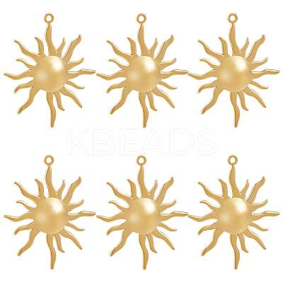 6Pcs Ion Plating(IP) 304 Stainless Steel Pendants STAS-BBC0003-81-1