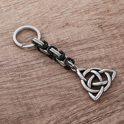304 Stainless Steel Triqueta Keychains LS-GS1230-1