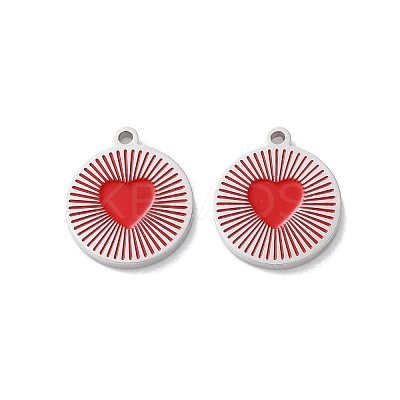304 Stainless Steel Enamel Charms STAS-M102-23P-01-1