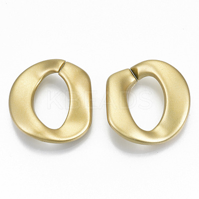 Opaque Spray Painted Acrylic Linking Rings OACR-S021-61A-B01-1