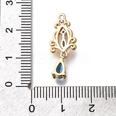 Brass Micro Pave Cubic Zirconia Pendants KK-K378-65G-02-1