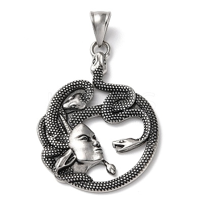 Ion Plating(IP) 304 Stainless Steel Pendants STAS-D067-15AS-1