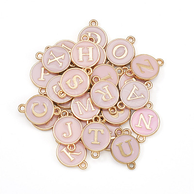 26Pcs Alloy Enamel Letter A~Z Connector Charms FIND-TAC0028-14C-1
