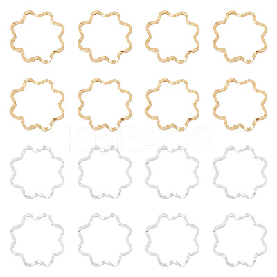 24Pcs 2 Colors Brass Linking Rings KK-TA0003-07-1