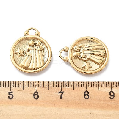 PVD Vacuum Plating 304 Stainless Steel Rhinestone Pendants STAS-R130-01G-03-1