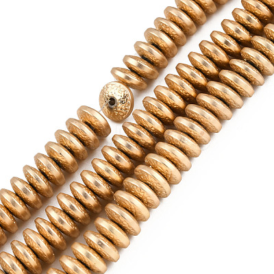 Electroplate Non-magnetic Synthetic Hematite Beads Strands G-S372-001-02KC-1
