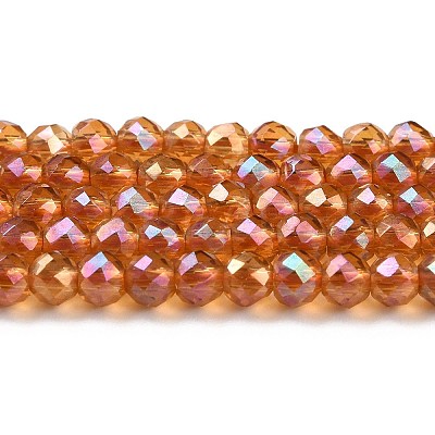 Electroplate Transparent Glass Beads Strands LS-GLAA-H021-01B-FR02-1
