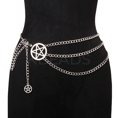 Alloy Pentagram Tassel Sexy Body Chains FS-WG0F340-01-1