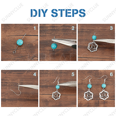 DIY Chakra Dangle Earring Making Kits DIY-SC0019-72-1