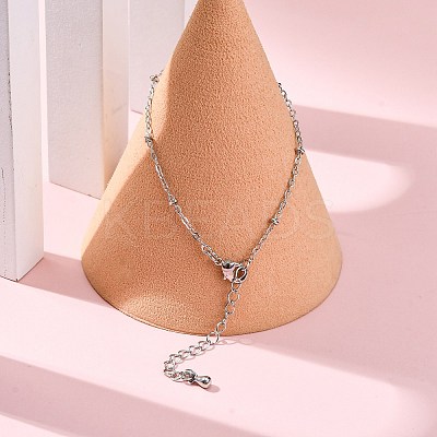 Brass Cable Chain Bracelets for Women BJEW-G735-20P-1