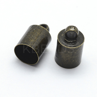 Brass Cord Ends X-KK-D219-11x7-M-1