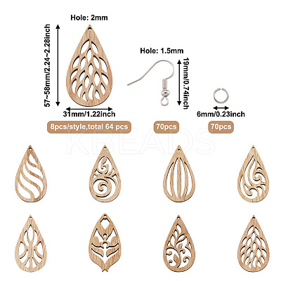 DIY Dangle Earring Making Kits DIY-CD0001-28-1
