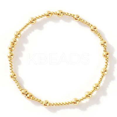 Brass Round Beads Stretch Jewelry for Women YN2620-4-1
