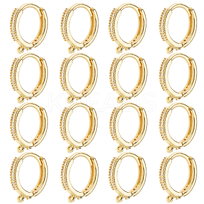 16Pcs Brass Hoop Earring Findings FIND-DC0006-91G-1