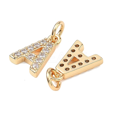 SHEGRACE Brass Micro Pave Clear Cubic Zirconia Pendants XGRQ29583-394G-A-1